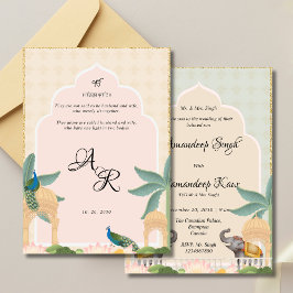 Inbjudningskort för amghaltema Sikh