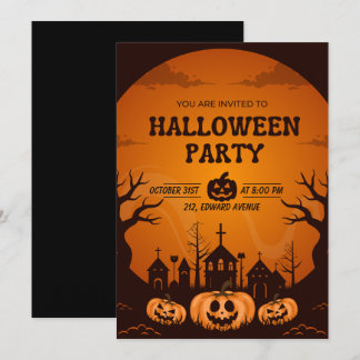 Inbjudningskort för Anpassade Halloween fest