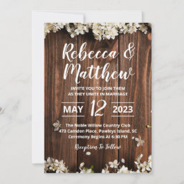 Inbjudningskort för anpassade Rustic Wedding