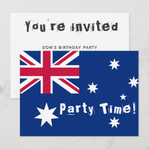 Inbjudningskort för Anpassadet vid Australien Flag
