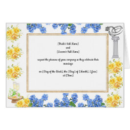 Inbjudningskort för anpassadets bröllop 4 på sidan hälsningskort