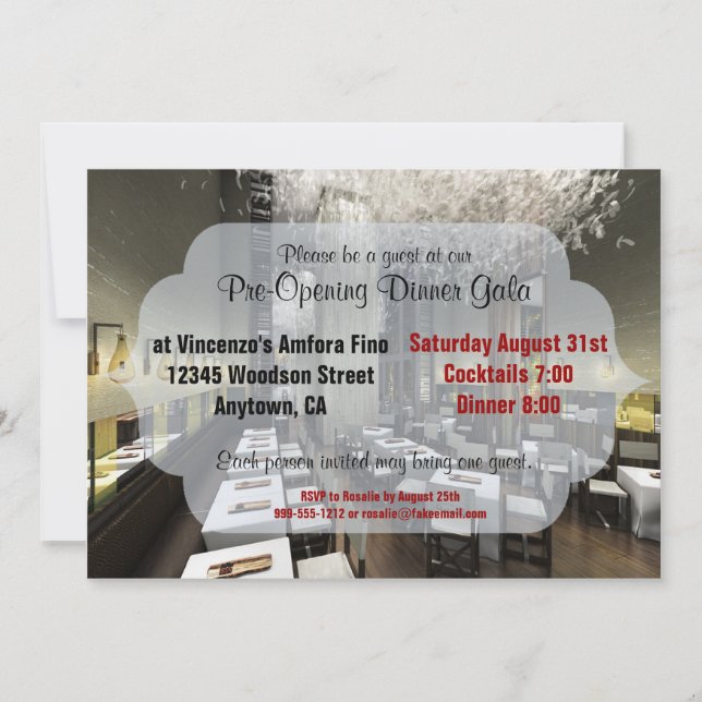 Inbjudningskort för Anpassningsbar före/vid öppnin (Framsida)