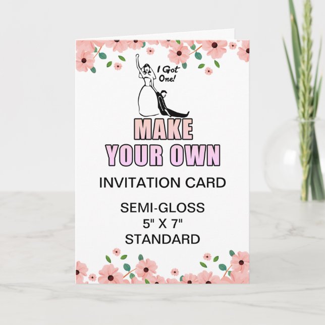 Inbjudningskort för anpassningsbar Photo Glossy Ba (Framsida)