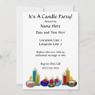 Inbjudningskort för Anpassningsbarna Candle Party