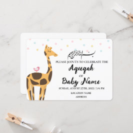 Inbjudningskort för Aqeqah-Neutralt med omedelbar