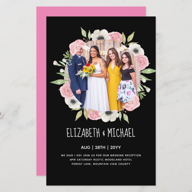 Inbjudningskort för att ta emot annonser om budget (Fram/baksida)