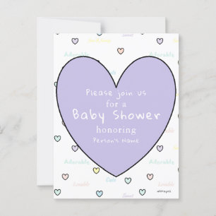 Inbjudningskort för baby shower HAMbyWG