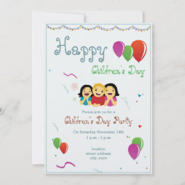 Inbjudningskort för barndagspartiet