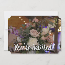 Inbjudningskort för bröllop bouquet