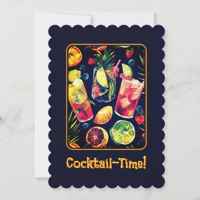Inbjudningskort för Cocktail-part (Framsida)