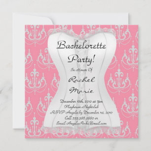 Inbjudningskort för CUTE Bachelorette Party Design