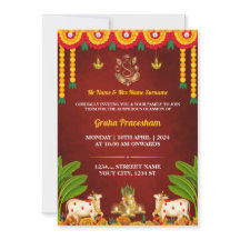 Inbjudningskort för den indiska uppvärmningen, Gru