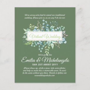 Inbjudningskort för direktuppspelning av Bröllop C