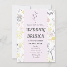 Inbjudningskort för elegant blommigt Bröllop Brunc
