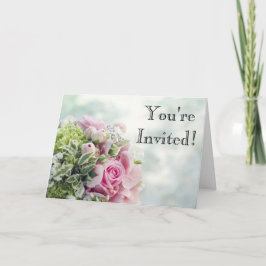 Inbjudningskort för Elegant bröllop Bouquet