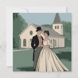 Inbjudningskort för elegant bröllop firande av Kär