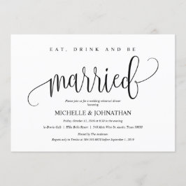 Inbjudningskort för elegant bröllop-middagsinbjuda