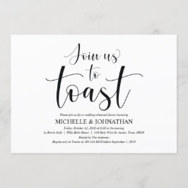 Inbjudningskort för elegant bröllop-middagsinbjuda