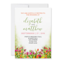 Inbjudningskort för elegant Girly-bröllop