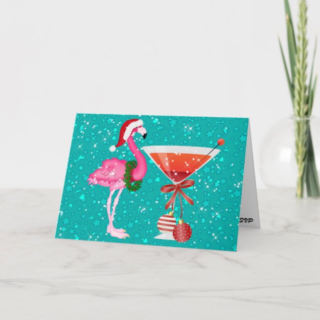 Inbjudningskort för Flamingo Cocktail - SRF (Framsida)