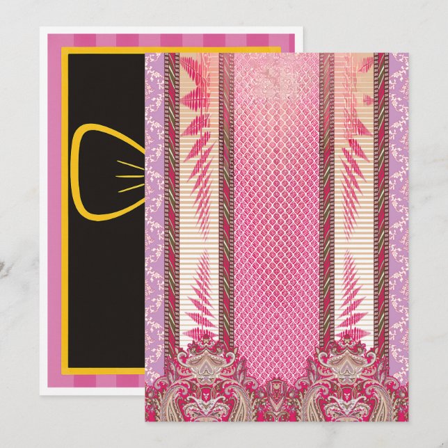 Inbjudningskort för födelsedag, examen och bröllop (Fram/baksida)