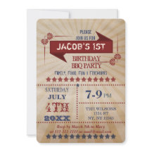 Inbjudningskort för Födelsedagsfest av minnesdag f