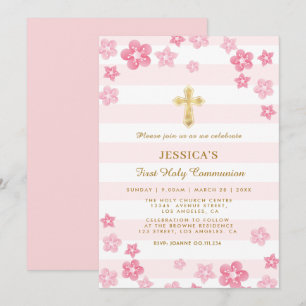 Inbjudningskort för första heligan i Vår blommigt