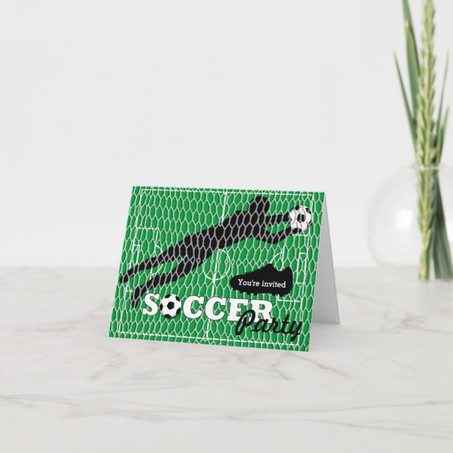 Inbjudningskort för fotbollspart (Framsida)