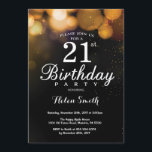 Inbjudningskort för Guld Glitter 21:a födelsedagen<br><div class="desc">Inbjudningskort för Guld Glitter 21:a födelsedagen. Vuxen födelsedag. Guld Glitter Bokeh-bakgrund. 16:e 18:e 21:e 30:e 40:e 60:e 70:e 80:e 90:e 100:e. Vilken ålder som helst.
Om du vill göra ytterligare anpassningar klickar du på knappen Anpassa och användor verktygen som är utformat för att ändra mallen.</div>