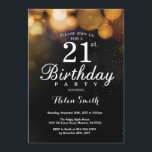 Inbjudningskort för Guld Glitter 21:a födelsedagen<br><div class="desc">Inbjudningskort för Guld Glitter 21:a födelsedagen. Vuxen födelsedag. Guld Glitter Bokeh-bakgrund. 16:e 18:e 21:e 30:e 40:e 60:e 70:e 80:e 90:e 100:e. Vilken ålder som helst.
Om du vill göra ytterligare anpassningar klickar du på knappen Anpassa och användor verktygen som är utformat för att ändra mallen.</div>