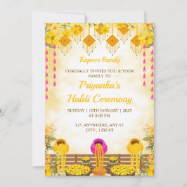 Inbjudningskort för Haldi Ceremony, Maiyan Card
