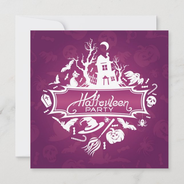 Inbjudningskort för Halloween fest (Framsida)