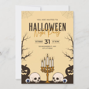 Inbjudningskort för halloween fest