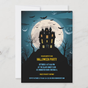 Inbjudningskort för Halloween fest