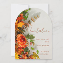 Inbjudningskort för Helgdag av thanksgivingens Blo