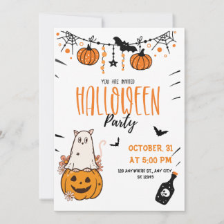 Inbjudningskort för Hocus Pocus Halloween fest