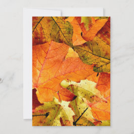 Inbjudningskort för höst löv.