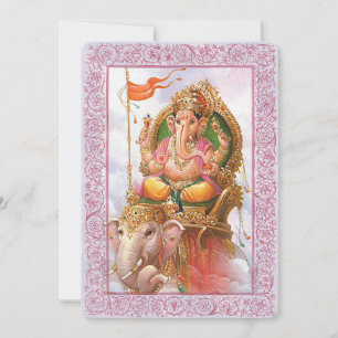 Inbjudningskort för indiska gudar/Ganesha