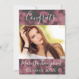 Inbjudningskort för Lavender Bokeh Chic Studenten