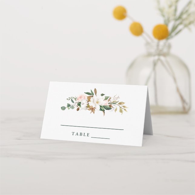 Inbjudningskort för Magnolia-bröllopsinbjudan för  (Framsida)