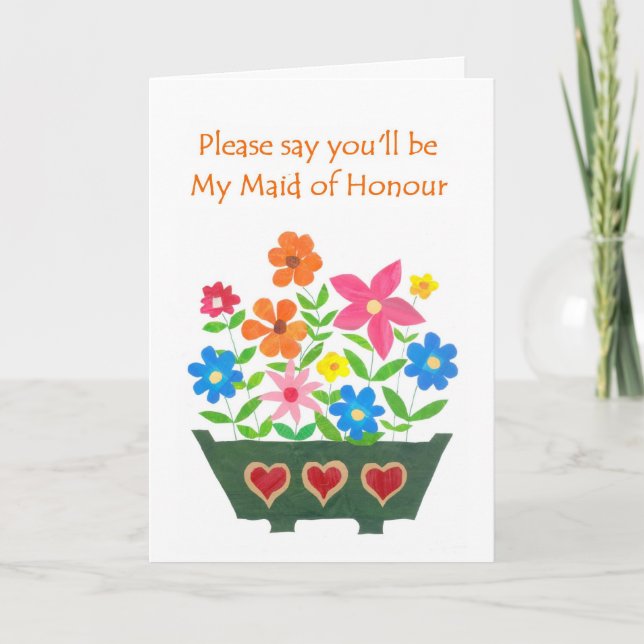 Inbjudningskort för Maid of honor (Framsida)