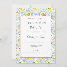 Inbjudningskort för Medelhavsbrickor för citronpla