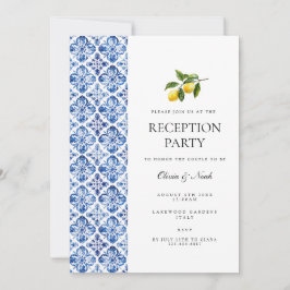 Inbjudningskort för Medelhavsbrickor för citronpla