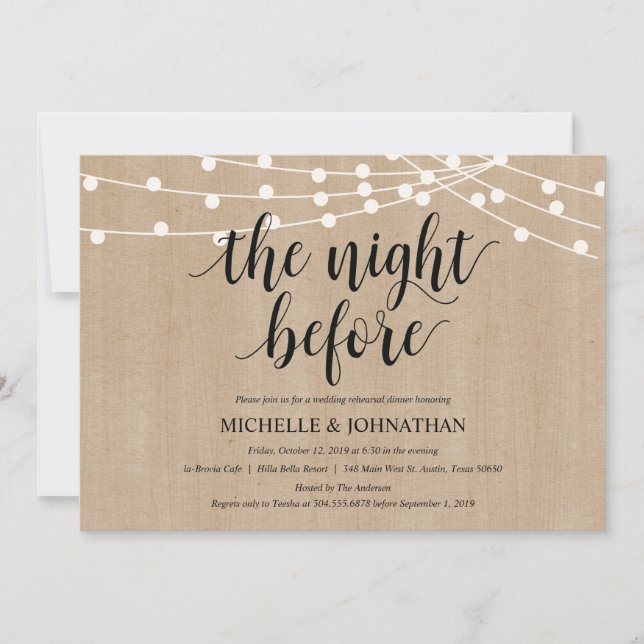 Inbjudningskort för mödravård i Rustik Ljus (Framsida)