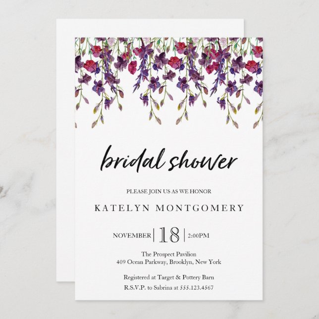 Inbjudningskort för möhippa (Fram/baksida)