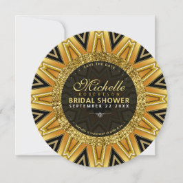 Inbjudningskort för Möhippa av geometrisk solrosa