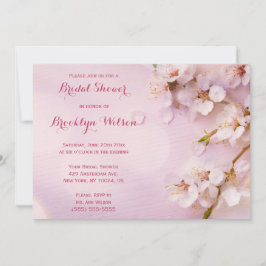 Inbjudningskort för Möhippa av rosa Cherry Blommar