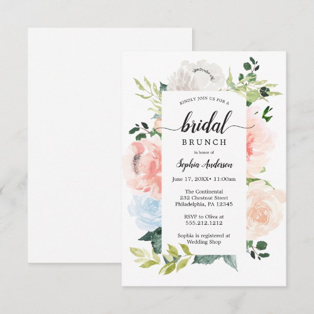 Inbjudningskort för Möhippa av Söt av Fleur Jolie  (Fram/baksida)