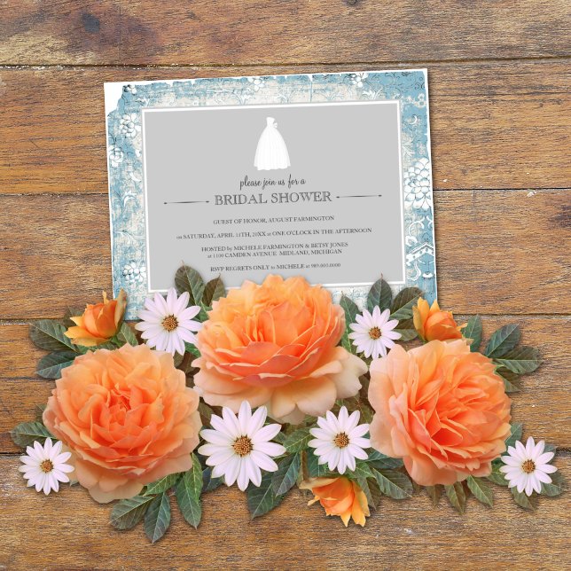 Inbjudningskort för möhippa {Blue} (Skapare uppladdad)