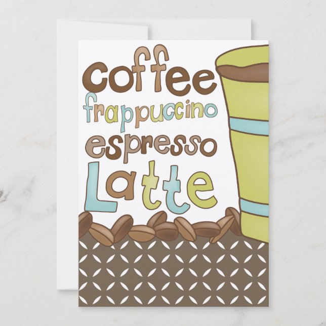 Inbjudningskort för möhippa eller kaffets luncheon (Framsida)